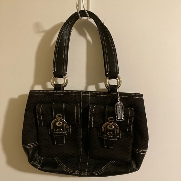 Coach Handbags - Coach black signature purse